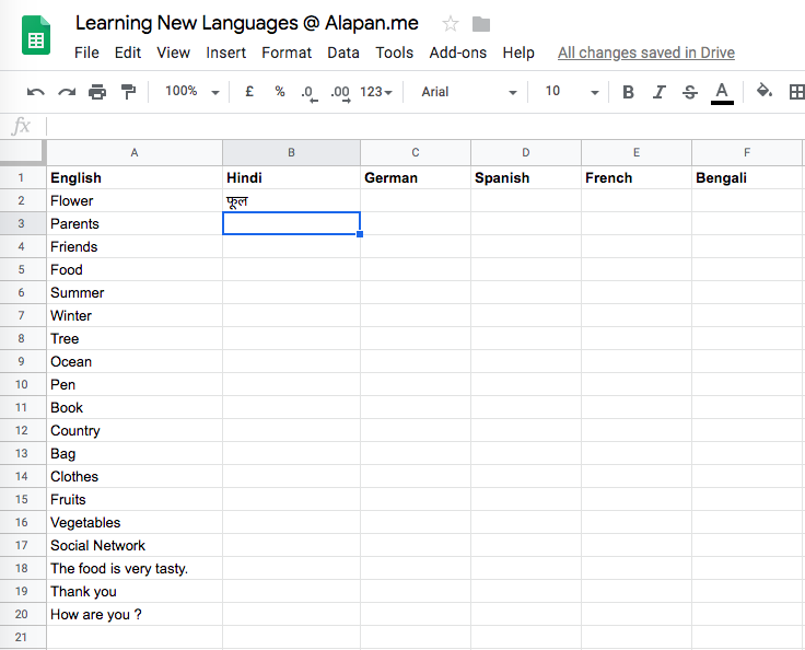 First Word successfully translated